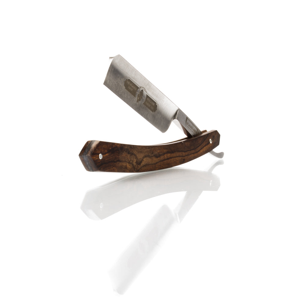 Grim Blades 6/8 Square Tip Straight Razor In Exotic Rosewood