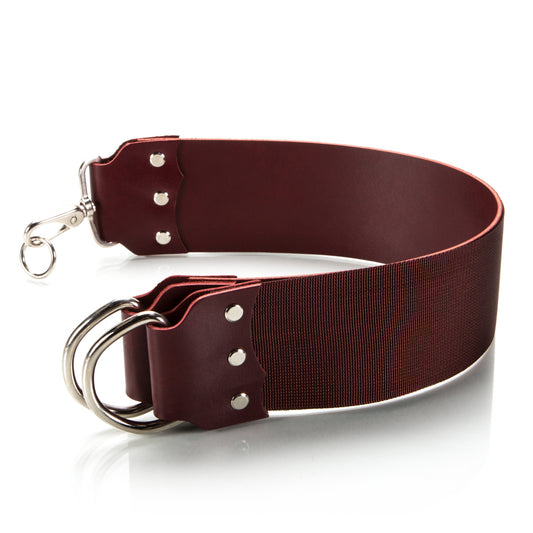 3" Hanging Razor Strop in Mahogany Latigo Leather and Nylon