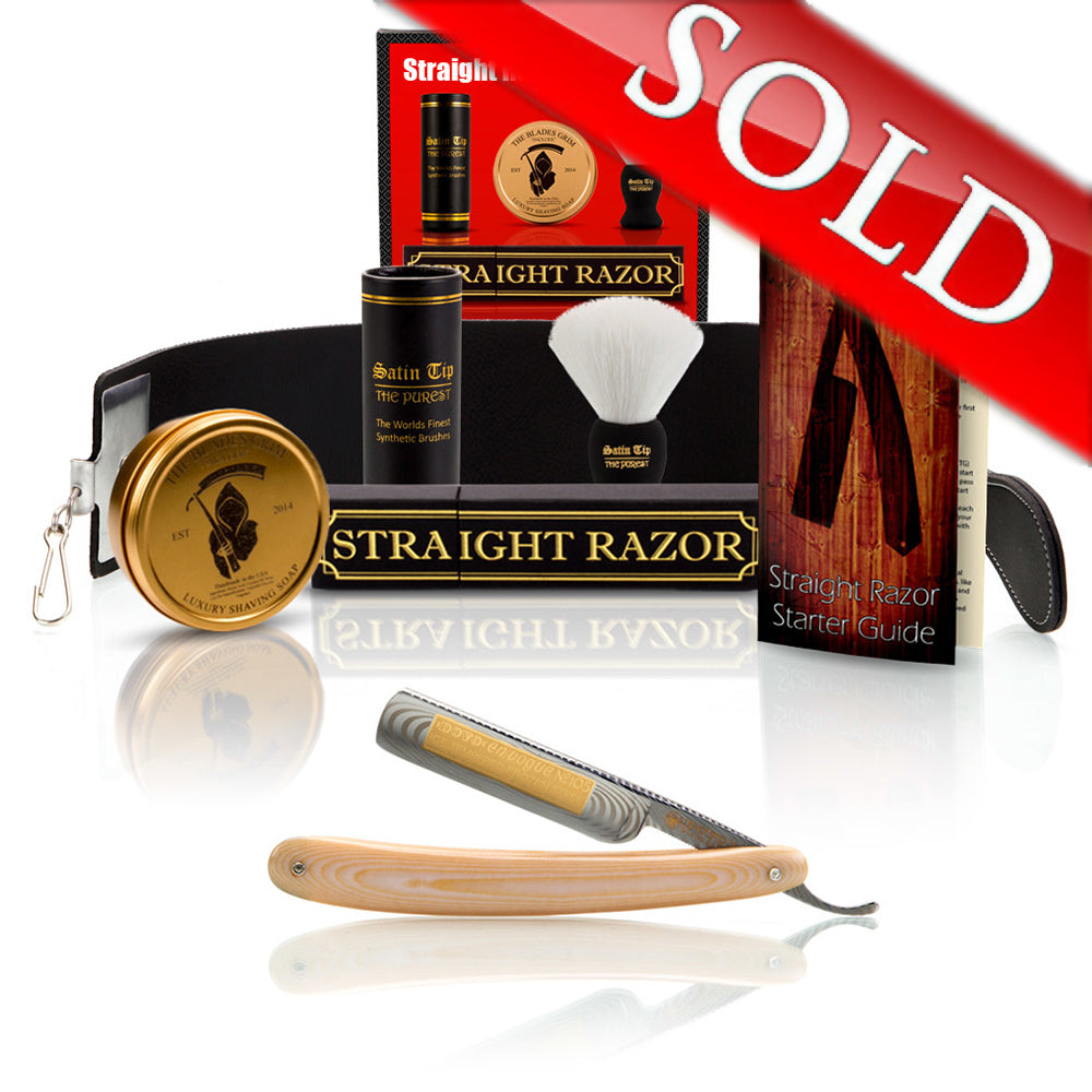 Ivory Micarta 5/8" Razor with Luxury Shave Set