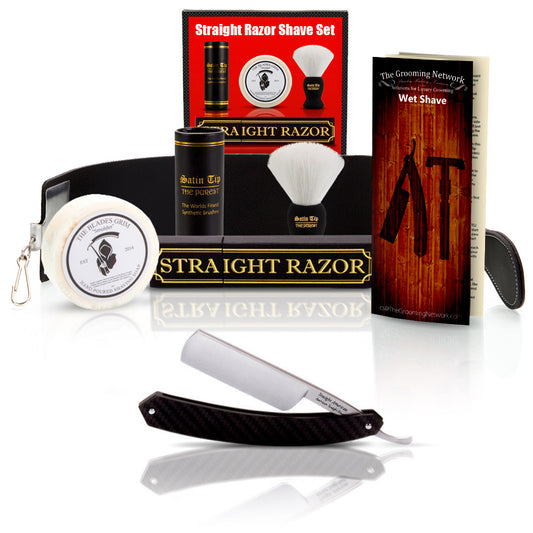 Straight American 6/8 Round Tip With Luxury Shave Set