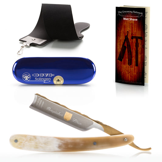 Dovo "Bergischer Lowe" Buffalo Horn 5/8" Straight Razor