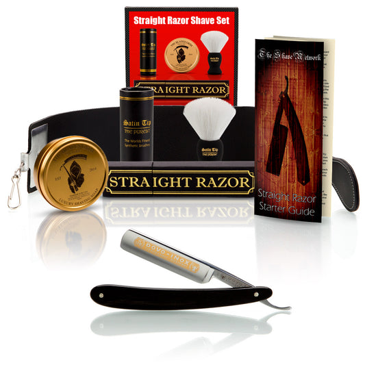 Ebony 5/8" Razor with Luxury Shave Set