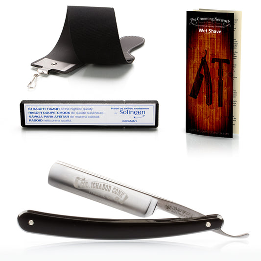 DOVO Solingen Best Quality 5/8 Straight Razor with Black Scales