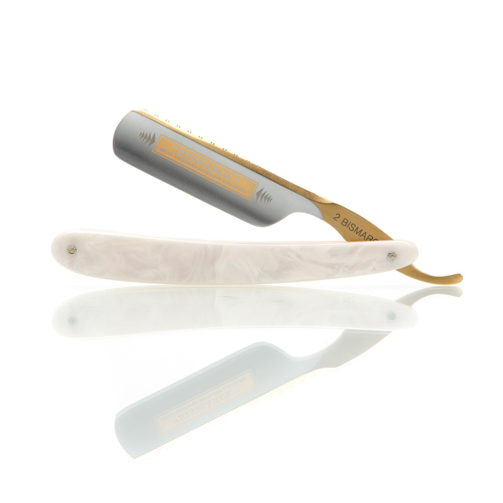 Faux Pearl Bismarck 6/8" Razor wtih Luxury Set
