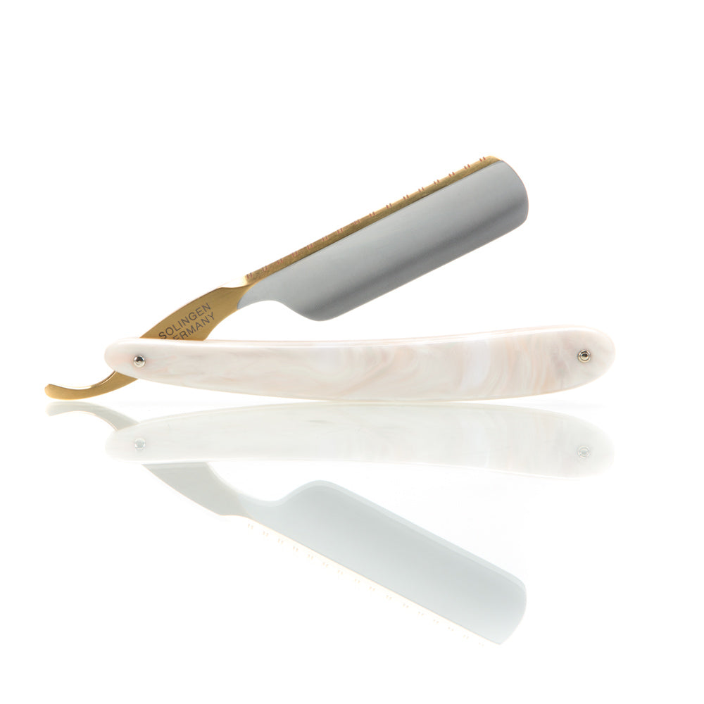Faux Pearl Bismarck 6/8" Razor wtih Luxury Set