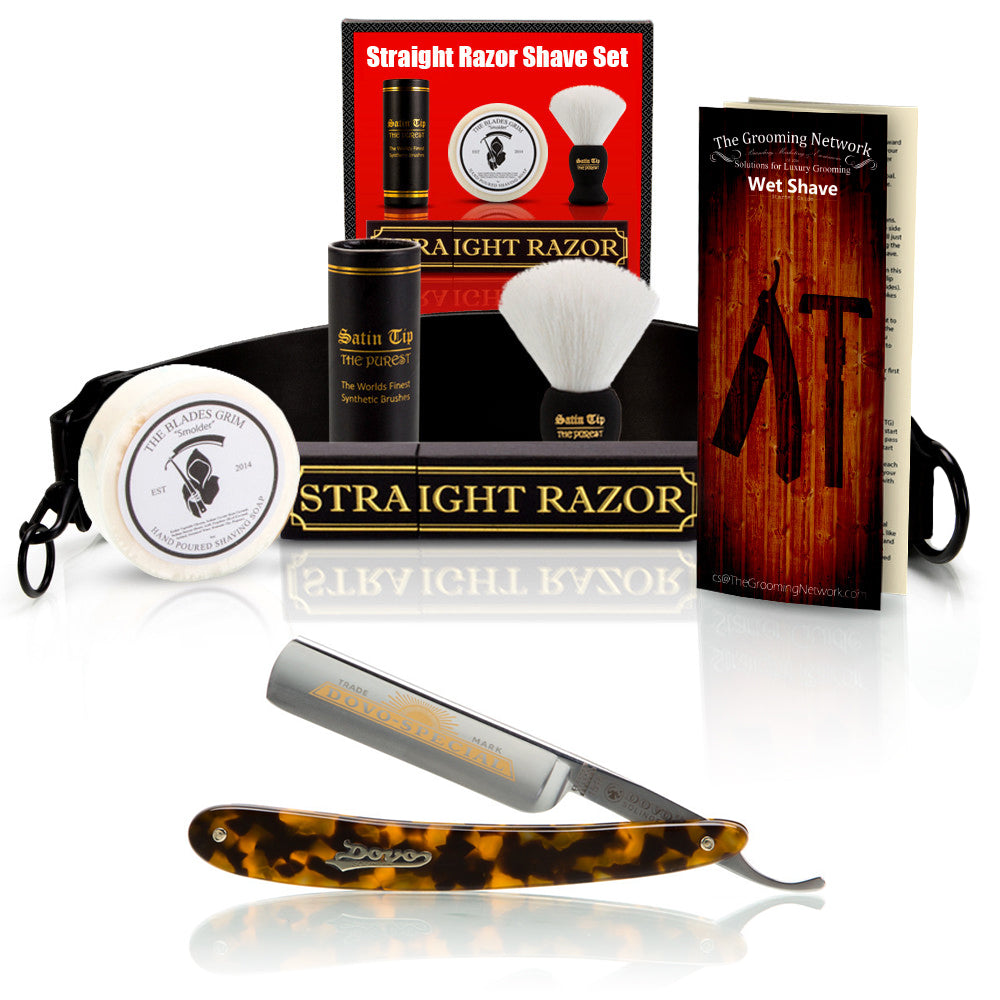Hiro Razor Set Faux Tortoise 5/8