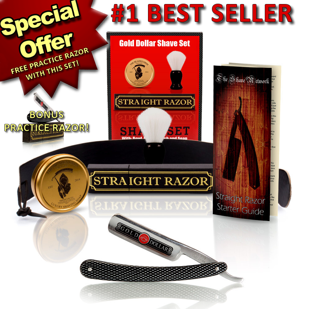 Shave Ready - Gold Dollar Straight Razor Shave Kit - RMRS ...