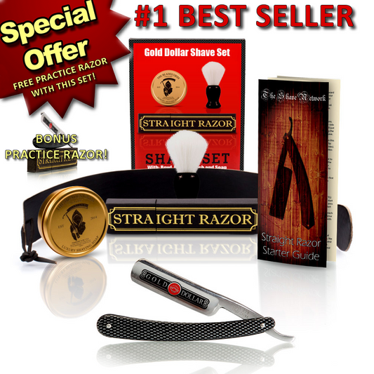 Shave Ready - Gold Dollar Straight Razor Shave Kit - RMRS