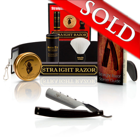 Grenadille Flowing 6/8" Razor with Luxury Shave Set