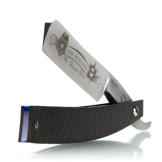 Thin Blue Line - 6/8 Straight Razor By Hart Steel