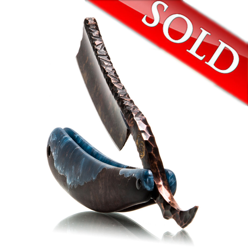 Dylan Farnham 'Stone-Age' Copper & Gold Plated Custom Straight Razor ...