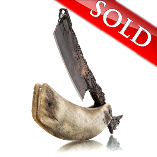 Dylan Farnham Alaskan Moose Antler Custom Straight Razor